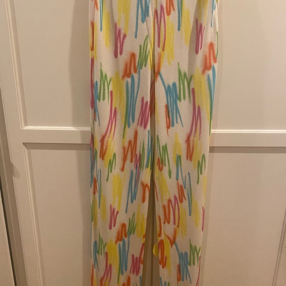 True vintage 1996 Gianni Versace pant-set “neon highlighter scribble” size 8/42 - Picture 7 of 11